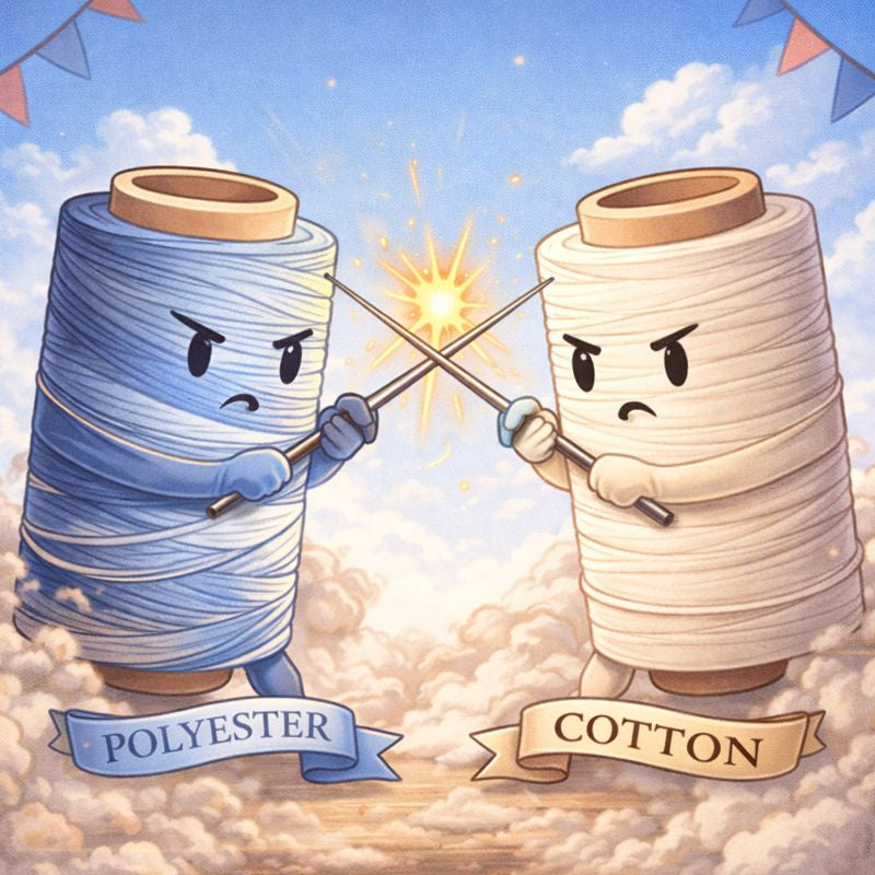 I piece my quilt with polyester thread and I am not afraid to say it !