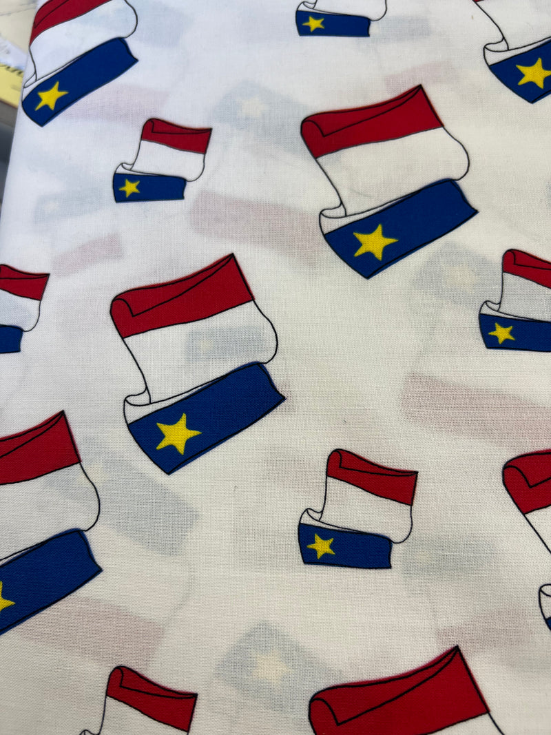 Acadian Flag  Fabric
