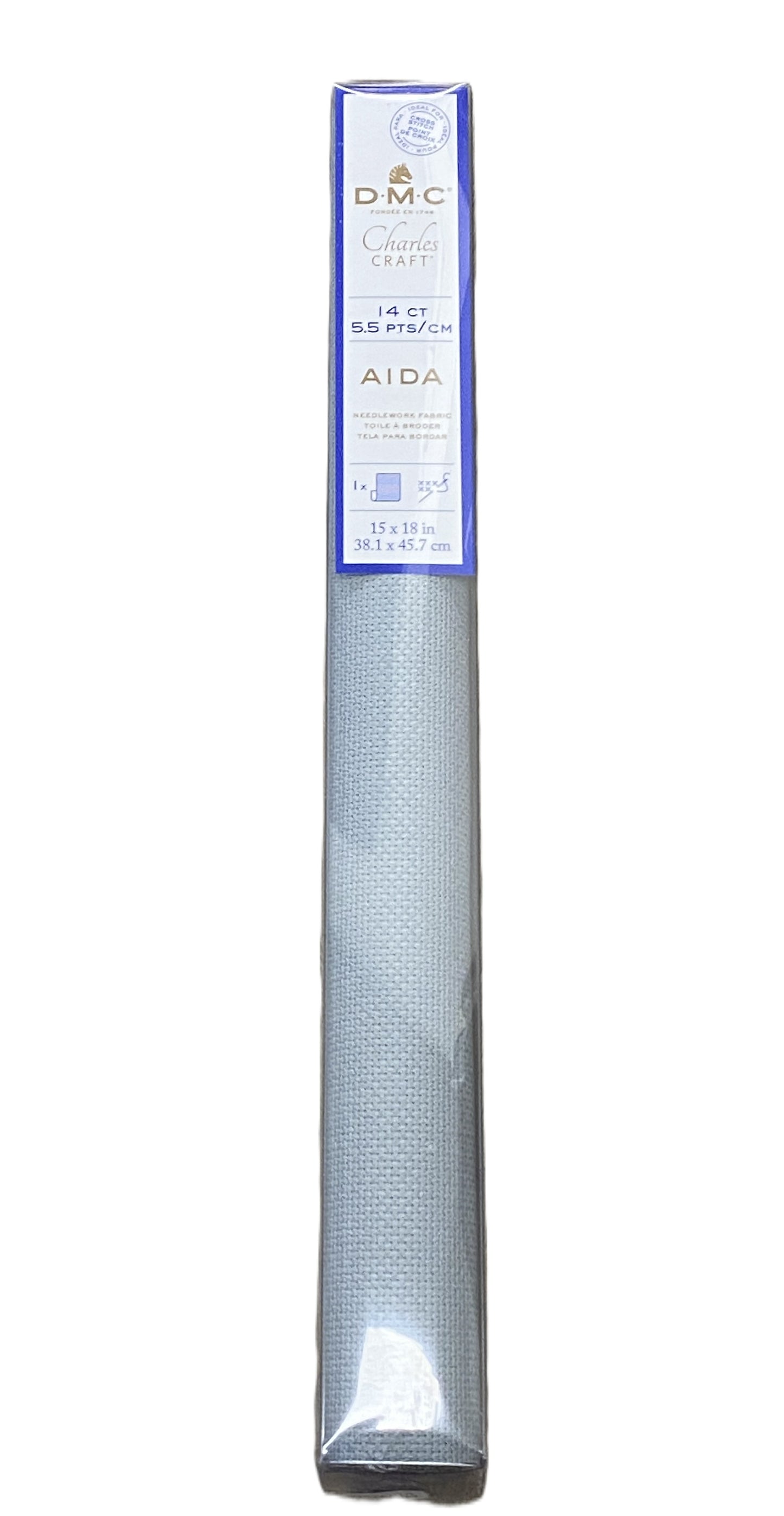 Aida Cloth 14ct Dove Grey 15in x 18in Tube Pack