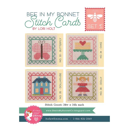 Bee in My Bonnet Stitch Cards Set I