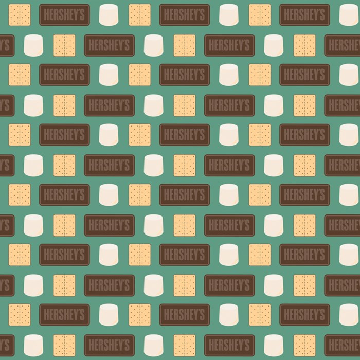 Camp S Mores Stripe Green