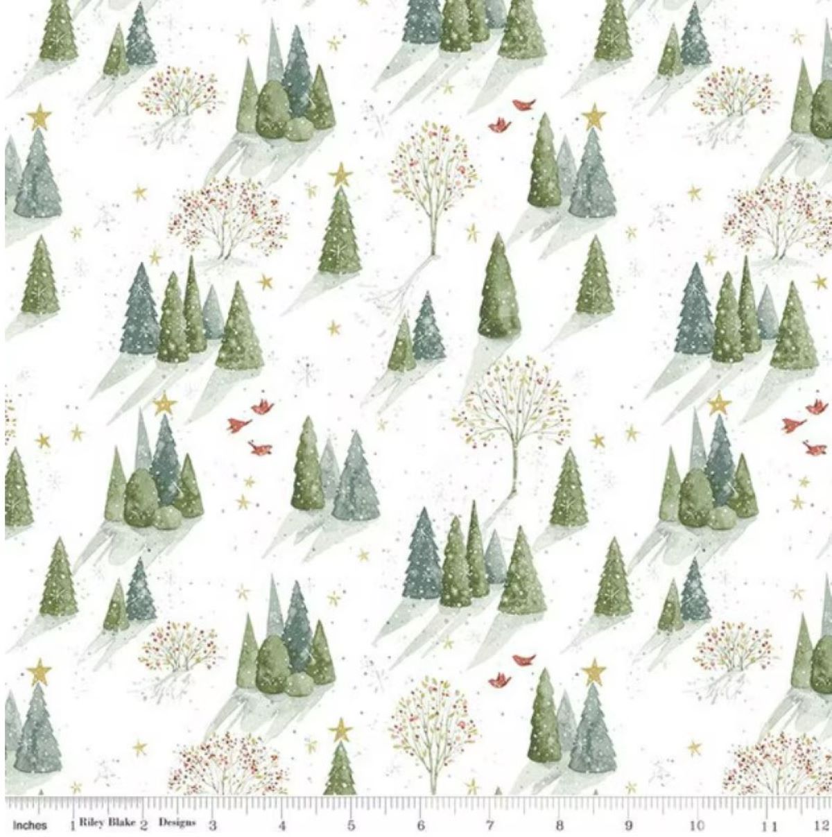 Magical Winterland Trees White