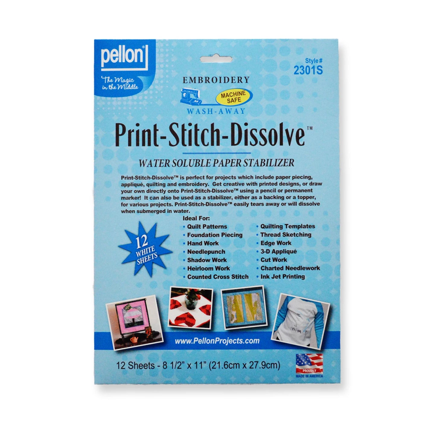 Print-Stitch-Dissolve White Sheets