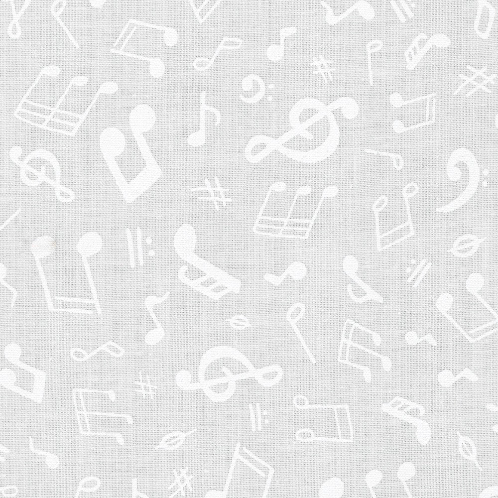 Mini Madness White Music Notes