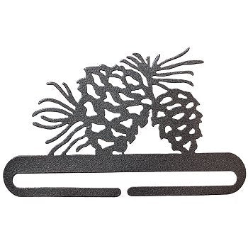 Fabric Holder - 6" Pine Cone (Charcoal)