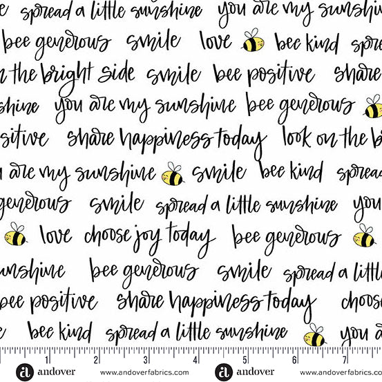 Sunny Honey Bee Positive White