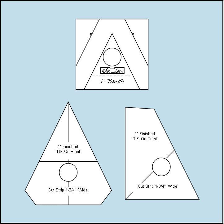 Triangle in a Square On Point Ruler 1 inch Set