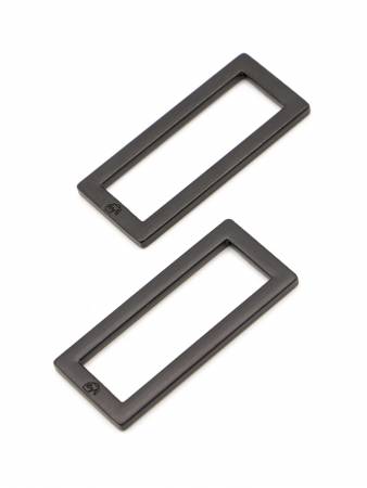 Rectangle Ring Flat 1.5 in Black metal