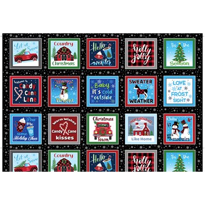 Country Christmas Boxes Panel Multi - 14003-99
