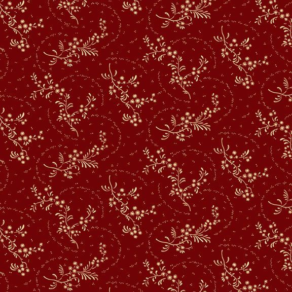 Cozy Christmas Whimscal Vine Red