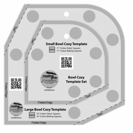 Creative Grids Ruler Bowl Cozy Template Set