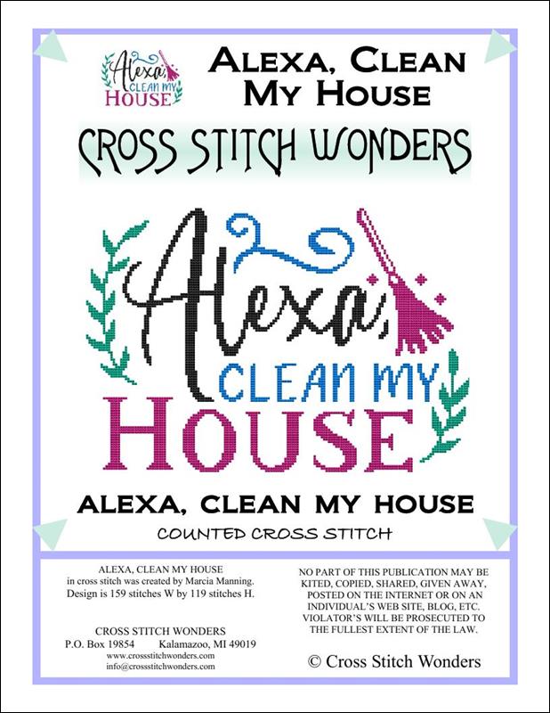 Cross Stitch Wonders - Alexa, Clean My House