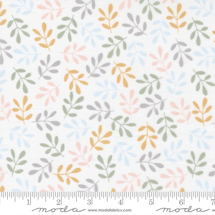 D Is For Dream Sprigs Leaf White Multi