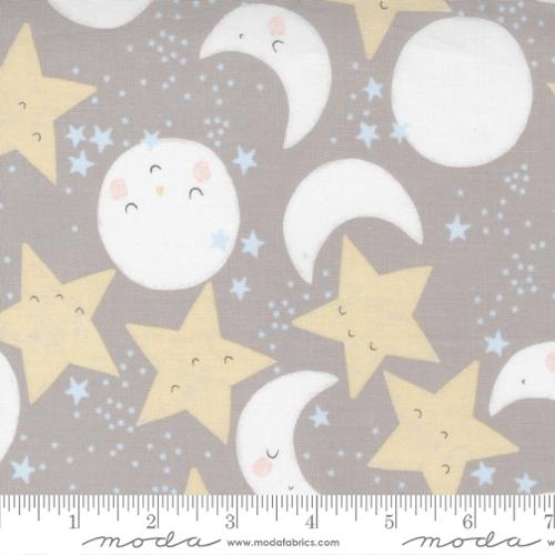 D Is For Dream Moon & Stars Faces Dark Grey