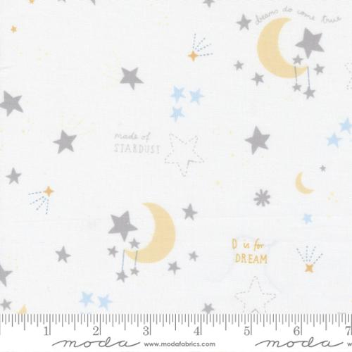 D Is For Dream Moon & Stars White
