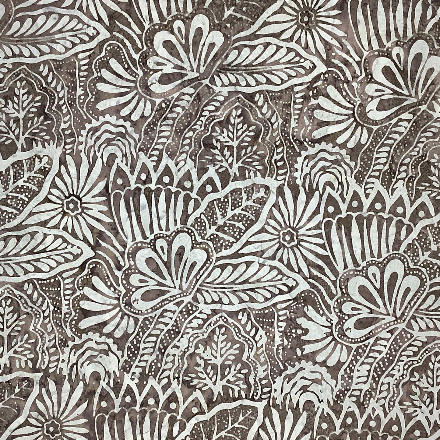 Batiks Brown Grey Floral