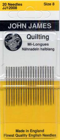 John James Size 8 Quilting Mi-Longues Needles