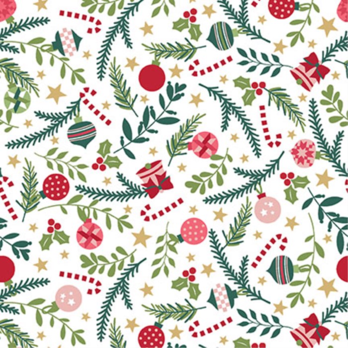 A Quilty Little Christmas Ornaments White