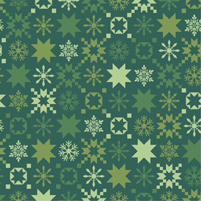 A Quilty Little Christmas Snowflake Green
