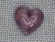 Mill Hill Glass Treasures - Medium Quartz Heart Purple (12099)