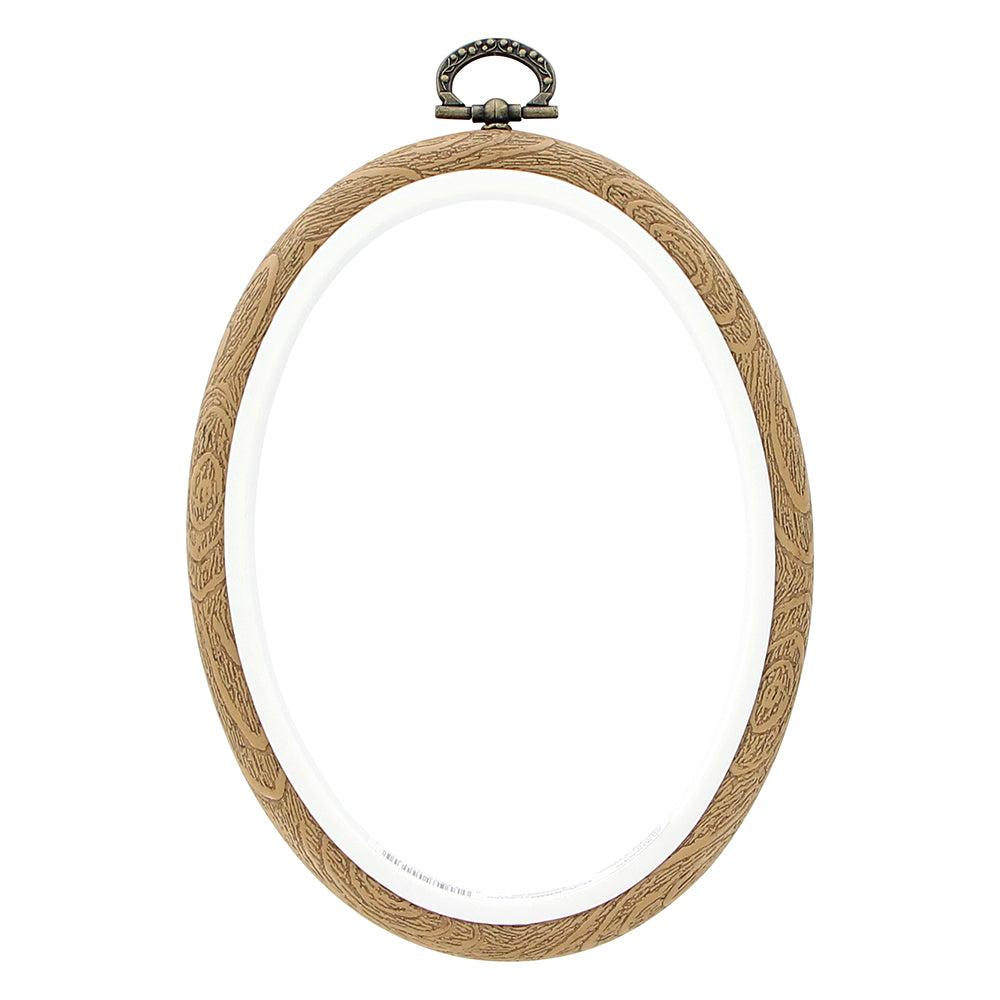 Plastic Woodgrain Oval Hoops (4in x 5in)
