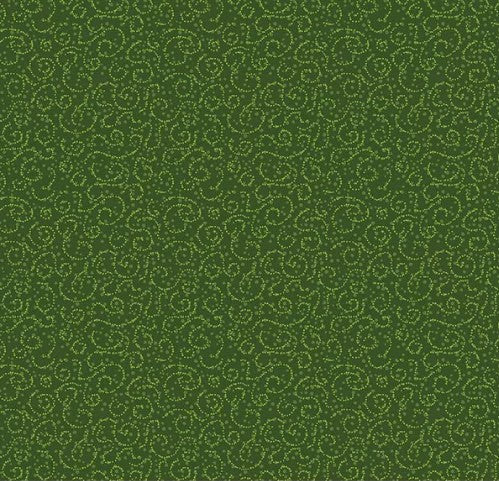 Plum Petals Swirls Green