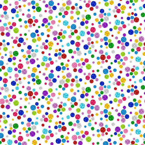 Tossed Gemstones White