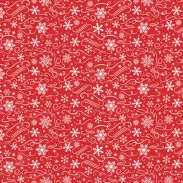 FQ The Magic of Christmas Snowflakes Red - 13644-RED