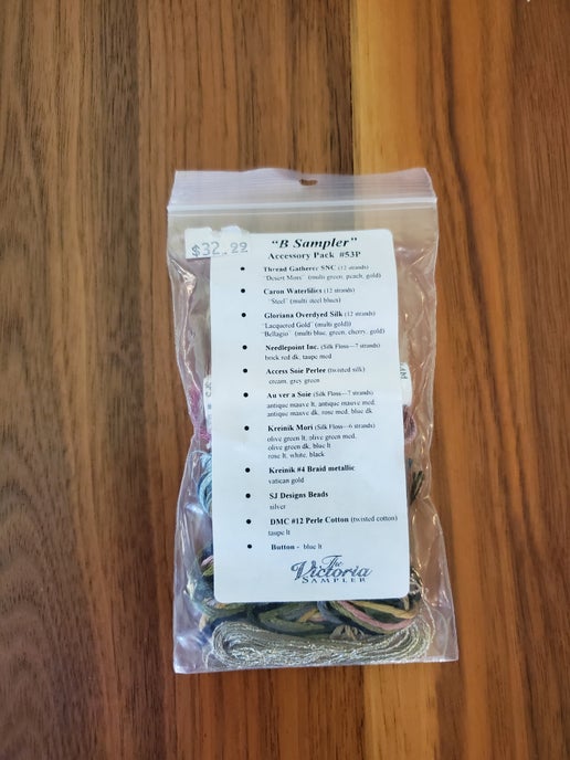 The Victoria Sampler - B Sampler Embellishment pack