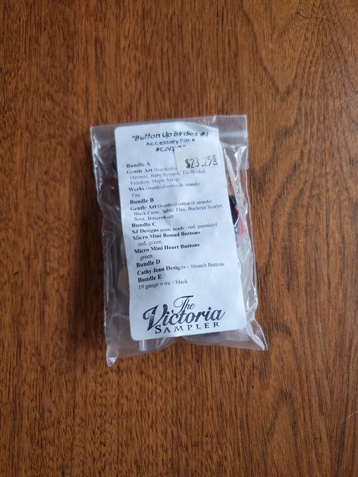 The Victoria Sampler - Button Up Birdies #1 Embellishment pack