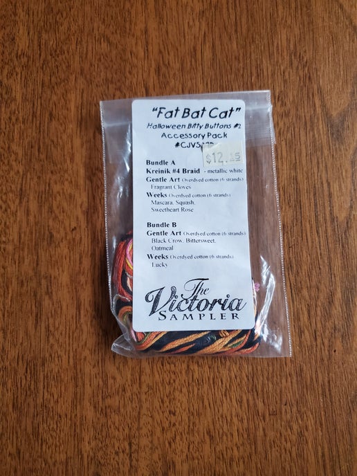 The Victoria Sampler - Fat Bat Cat Embellishment pack