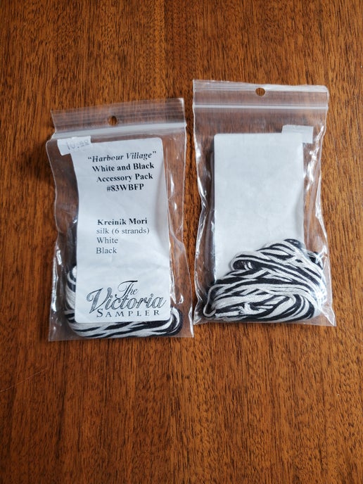 The Victoria Sampler - Harbour Village White and Black Embellishment pack
