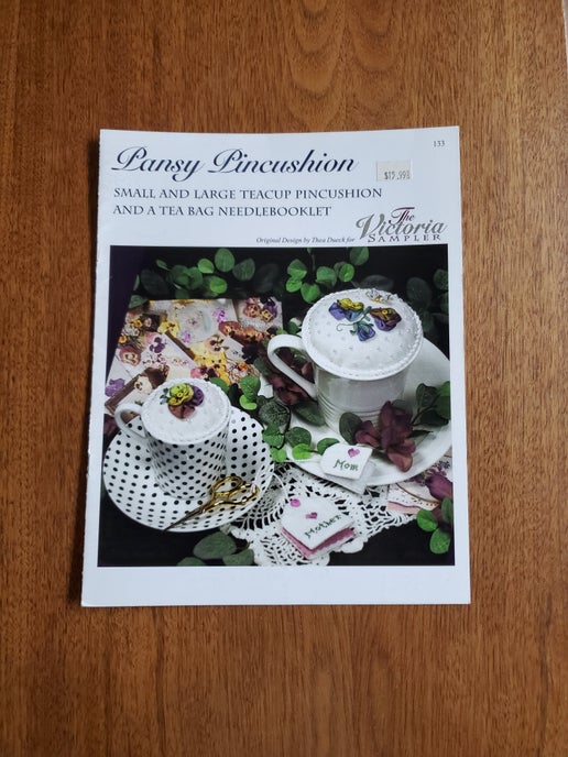 The Victoria Sampler - Pansy Pincushion (with embellishment pack)