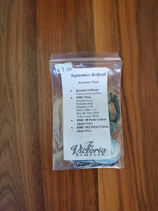 The Victoria Sampler - September Bellpull Embellishment pack