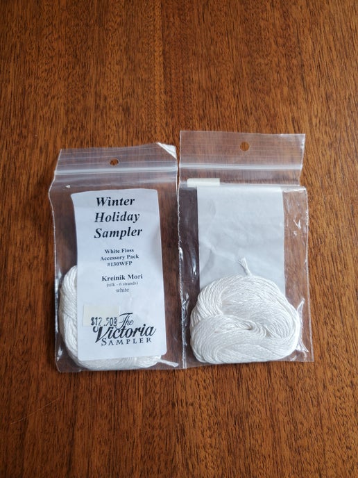 The Victoria Sampler - Winter Holiday Sampler White Floss Embellishment pack
