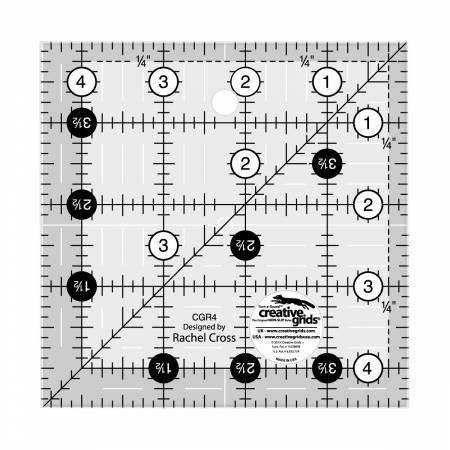 Creative Grids Quick Trim & Circle Ruler Two 4-1/2x24-1/2 Creative Grids