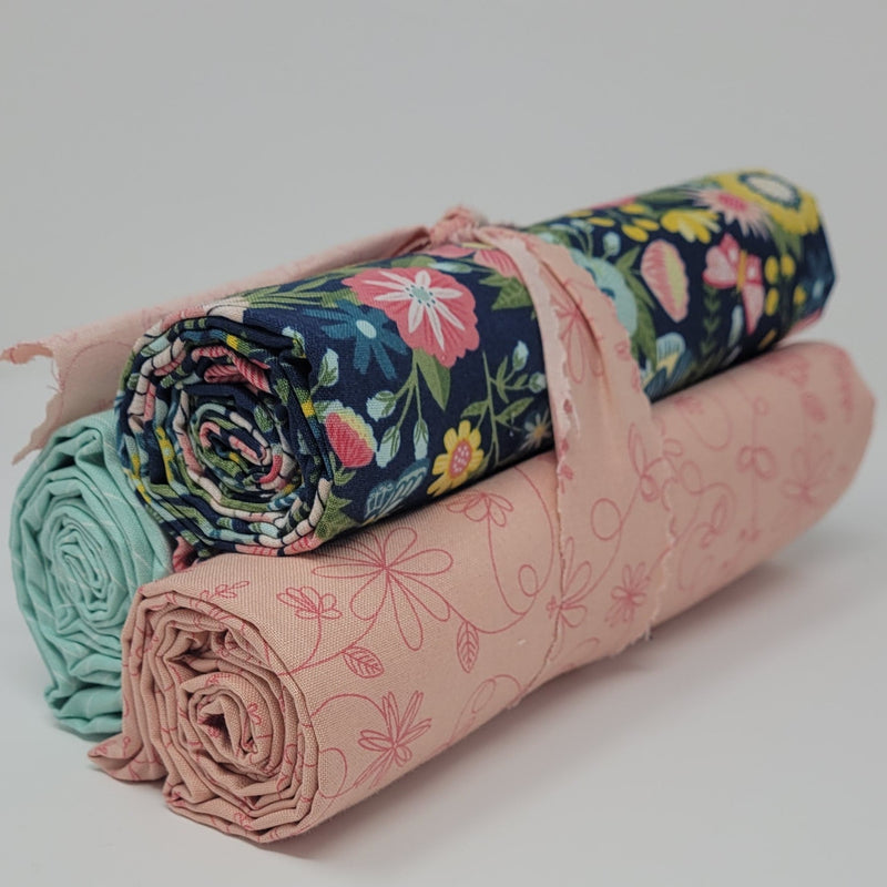 3 Meter Fabric Bundle (Flora Aqua & Pink)