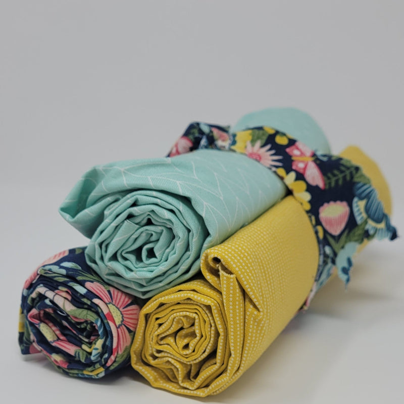 3 Meter Fabric Bundle (Teal Yellow Flora)