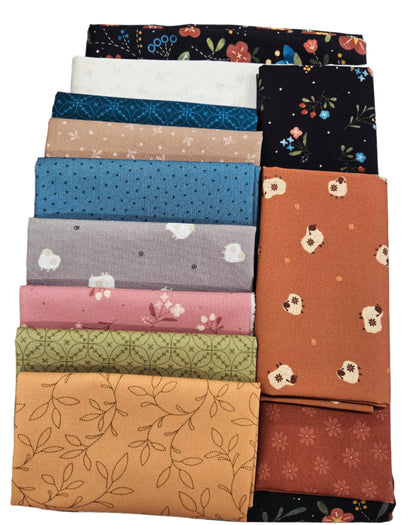 Bundle of 10 Fabric Kit with Pattern