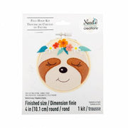 4in Felt Embroidery Hoop Kit  Sloth
