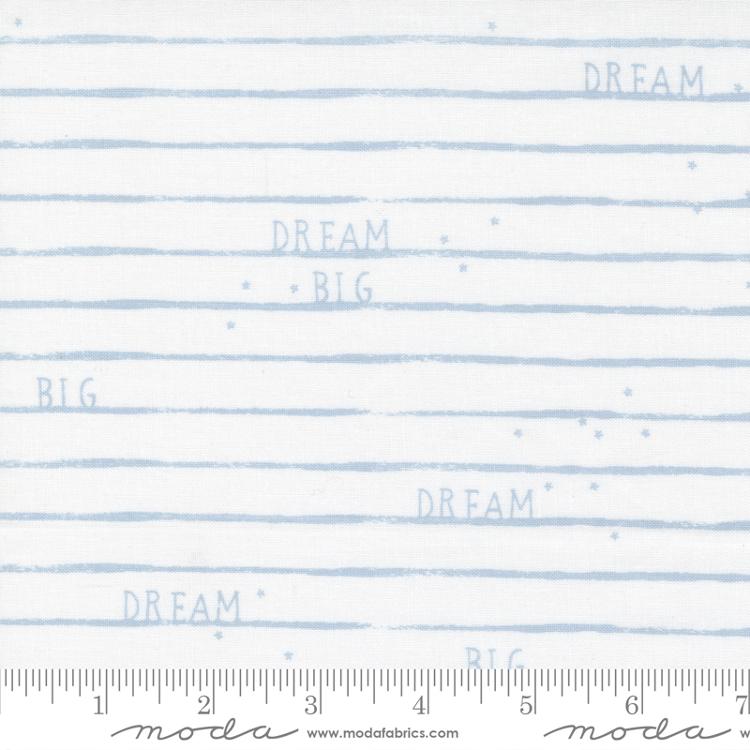 D Is For Dream Big Stripes White Blue - 25126-21