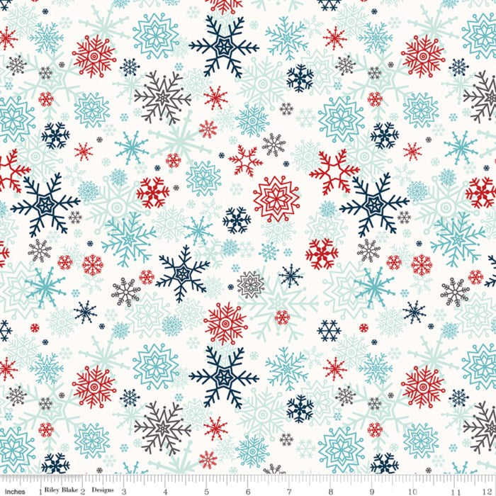 A Perfect Winter Snowflakes White
