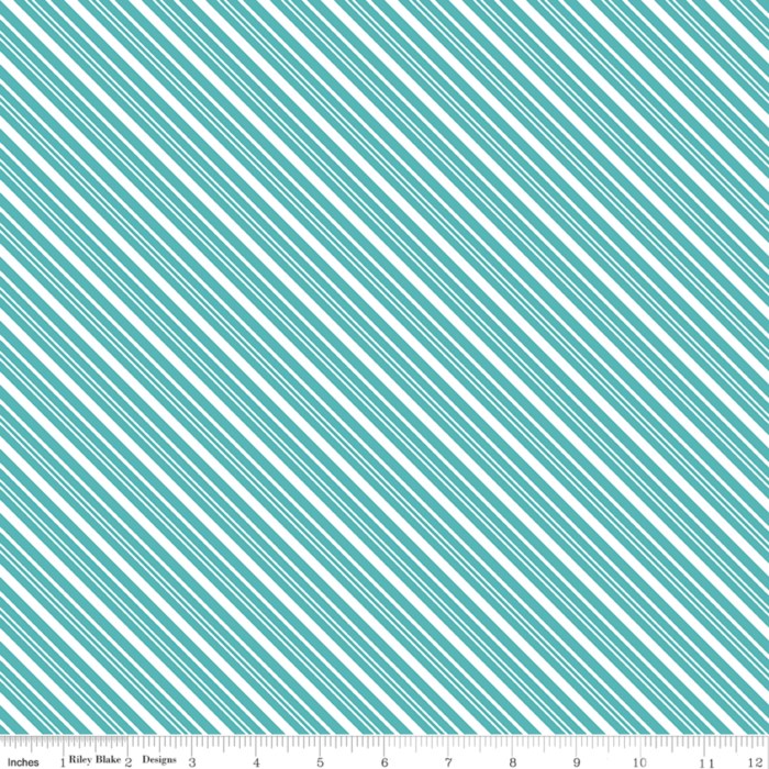 A Perfect Winter Stripes Blue