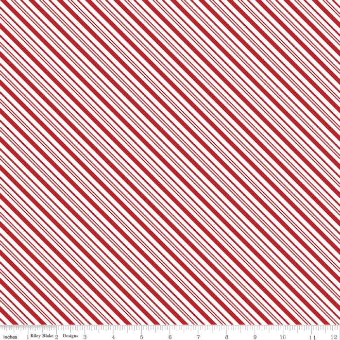 A Perfect Winter Stripes Red