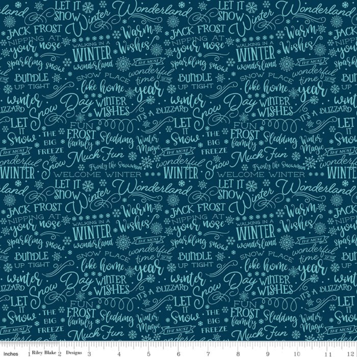A Perfect Winter Text Navy