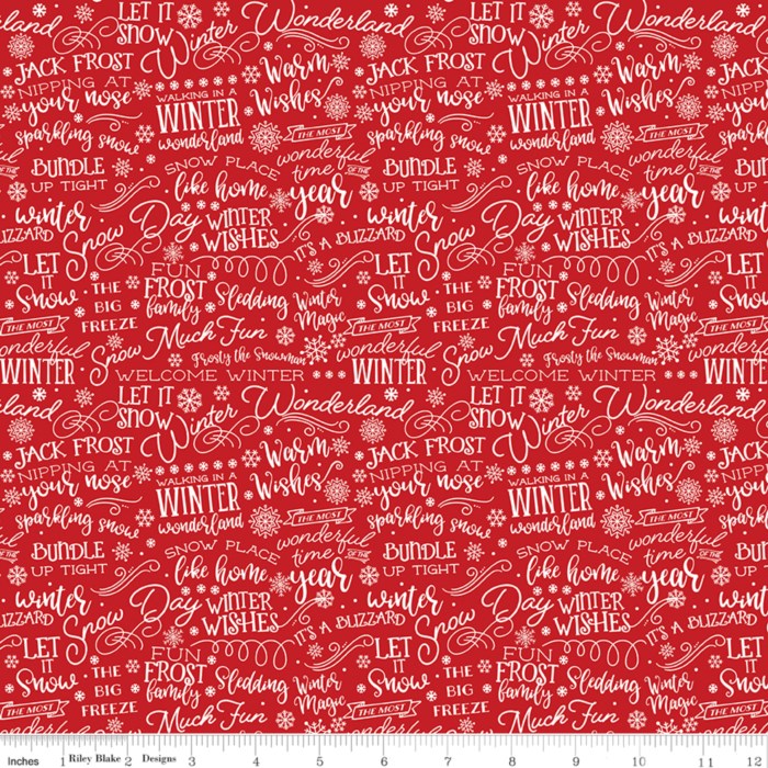 A Perfect Winter Text Red