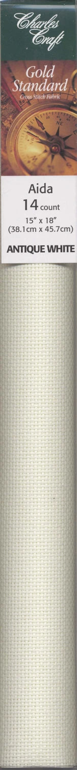 Aida Cloth 14ct Antique White 15in x 18in Tube Pack