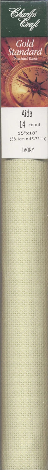 Aida Cloth 14ct Ivory 15in x 18in Tube Pack