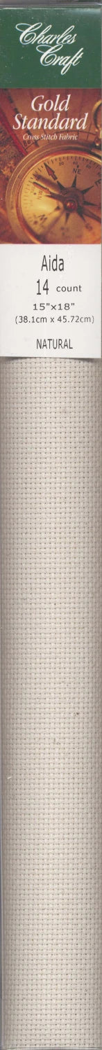 Aida Cloth 14ct Natural 15in x 18in Tube Pack