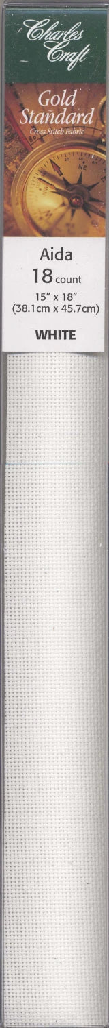 Aida Cloth 18ct White 15in x 18in Tube Pack